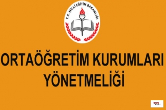 MEB Ortaöğretim Kurumları Yönetmeliğinde değişiklik