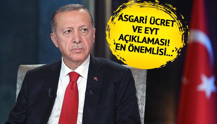 SON DAKİKA | Asgari ücret ve EYT'de beklenen açıklama! Cumhurbaşkanı Erdoğan canlı yayında 'en önemlisi' diyerek duyurdu