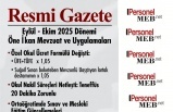 Eylül - Ekim 2025 Dönemi Öne Çıkan Mevzuat ve Uygulamaları