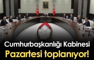 Kabine pazartesi toplanıyor. Kabine'nin gündem...