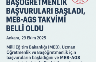 Uzmanlık ve Başöğretmenlik Başvuruları Başladı, MEB-AGS Takvimi Belli Oldu